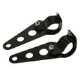thumbnail image 2 of 27-32mm Universal Motorcycle Headlight Mount Bracket Fork Ears Black Chrome, 2 of 7