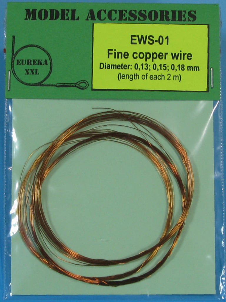 Eureka XXL Fine Copper Wires 0.13mm 0.15mm 0.18mm EWS-01 3 wires, each 2m long 