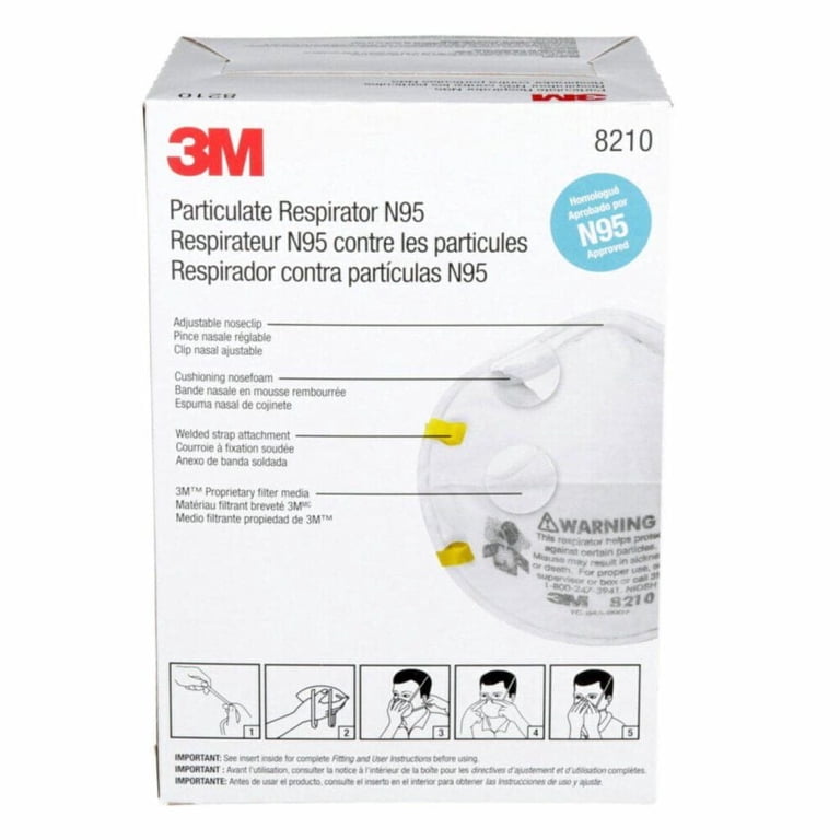 3M Industrial Dust Respiratory Face Mask, N95 Particulate