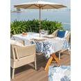 thumbnail image 5 of Outdoor Tablecloth with Umbrella Hole for Patio/Picnic/Party/Camping, Blue Beige Coastal Waterproof Table Cloth Rectangle Table Cover Washable, Grey Navy Blue Coral Starfish Nautical (54"x 80"), 5 of 9
