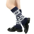 thumbnail image 4 of Blue Festive Socks With Deer Motifs For Ankle Cuffs And Cold Weather Protection, 4 of 6