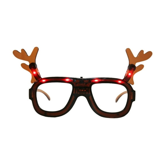 Christmas Luminous LED Glasses Adult Children Party Quirky Accessories Photo Props Frames Suitable For Festive Birthday Christmas Party Supplies Role Playing