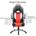 thumbnail image 4 of Costway PU Leather Executive Racing Style Bucket Seat Chair Sporty Office Desk Chair, 4 of 10