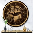 thumbnail image 2 of Designart 'Gold Fashions Lips Glam Wall Clock, 2 of 4