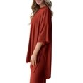 thumbnail image 4 of Conjunto de Chándal PRETTYGARDEN 2 Piezas para Mujer Rojo Ladrillo Talla M, 4 of 7