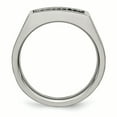 thumbnail image 3 of Titanium Polished and Brushed Black CZ Ring, 3 of 7