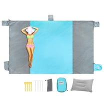 Tirrinia Beach Blanket Sandfree 10x9 ft Extra Large Size Waterproof Sandproof Travel Map for 7 Adults Outdoor Portable Accessories Camping Hiking Mat