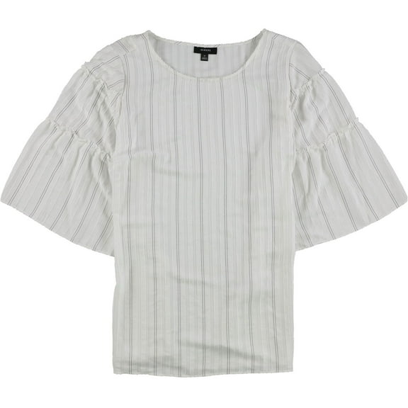 Alfani Womens Tiered Sleeve Pullover Blouse, White, Plus Size, 2X