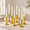 8, variant on Candle Holders, 12-Pack Vintage Metal Taper Candle Sticks for Home and Event Decor