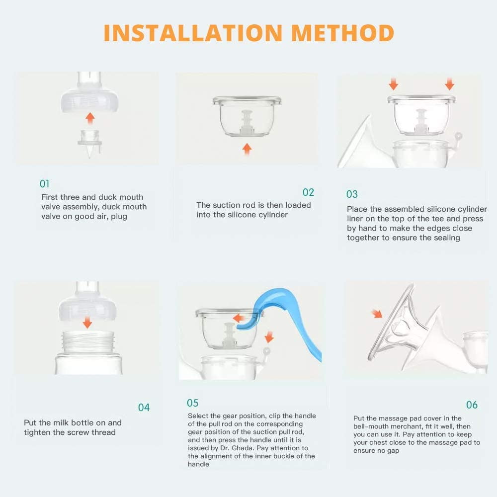 Extractor de leche manual, extractor de mano de silicona para lactancia,  pequeño receptor de leche materna manual portátil, bombas de alimentación y