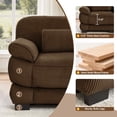 thumbnail image 6 of FFH 76.4" Modular Sectional Cloud Couch, Modern Corduroy Loveseat, 2 Seater Sofa for Living Room, Brown, 6 of 14