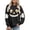 Black, variant on Women Halloween Crewneck Sweatshirt, JIANLAI Cute Jack‑O‑Lantern Pumpkin Face & Ghost Graphic Long Sleeve Pullover, Oversized Round Neck Fall Winter Casual Tops
