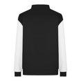 thumbnail image 5 of Otntypg Lightweight Striped Color Block Bomber Jackets for Women Casual Drop Shoulder Long Sleeve Button Down Varsity Cardigan Outwear Coats Trendy Pocket Baseball Sweatshirts Black#01 L, 5 of 6