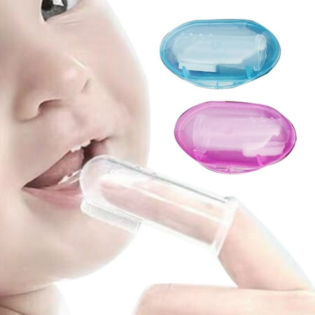 SPRING PARK Baby Finger Toothbrushes Infant Toddlers Teeth Brushes Soft Baby Tongue Cleaners