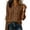*Brown, variant on ClodeEU Women's Collared Ruched Front Button Down Shirt,Long Sleeve Casual Office Blouse Black,Women's Plus L