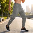 thumbnail image 3 of Stylish Men’s Casual Pants With Loose Fit Minimal Letter Print Knit Joggers Summer Comfort Versatility For Daily Wear Comfy Pants Trousers for Men, 3 of 4