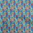 thumbnail image 1 of oneOone Velvet Medium Blue Fabric Cat Sewing Craft Projects Fabric Prints By Yard 58 Inch Wide, 1 of 5
