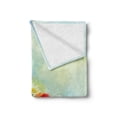 thumbnail image 2 of Flower Soft Flannel Fleece Throw Blanket, Close up Structured Bouquet with Flower Types Poppy Peacefulness Indulging Design, Cozy Plush for Indoor and Outdoor Use, 60" x 80", Red Blue, by Ambesonne, 2 of 5