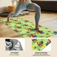thumbnail image 4 of Green Chicken Rooster Sunflower Pattern Hot Yoga Mat Towel Non Slip for Hot Yoga - Quick-Drying Yoga Mat Cover with 4 Corner Pockets with Travel Bag - Hot Yoga Towel Non Slip 70"x26", 4 of 6