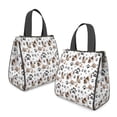 thumbnail image 2 of Bulldog Dog and Footprints Insulated Lunch Bag for Women & Adults,Large Portable Soft Cooler Lunch Bag,Thermal Food Storage Tote with Pearl Cotton,8.66L,8.75x5.75x9.5 Inch, 2 of 6
