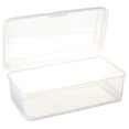 Large FlipTop, Stackable Small Storage Bin with Hinging Lid, Plastic