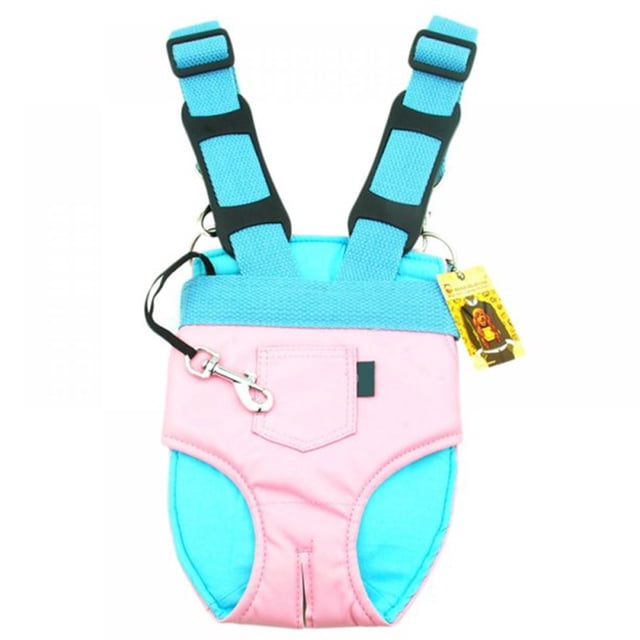 MAWCLOS Bag Legs Out Front Carriers Hands-Free For Small Medium Dogs Dog Carrier Backpack Adjustable Safety Easy-Fit Pink S