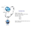 thumbnail image 2 of Bellitia Jewelry Blue Topaz Oval Cut Engagement Ring in 925 Stering Silver, Natural Gemstone Birthstone Lovely Anniversary, Birthday, Valentine’s Day Present, 2 of 6