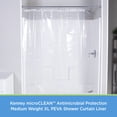 thumbnail image 3 of Kenney Eco Modern Clear Solid Print Medium Weight PEVA Shower Liner, 70" W x 78" H, 3 of 6