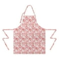 thumbnail image 2 of Pink Christmas Snowman Apron-Garden Aprons for Women with Pockets-Cotton Linen Waterproof Kitchen Cooking Gardening Aprons Adjustable for Kitchen,Cooking,BBQ and Salon 32"x27", 2 of 7