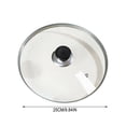 thumbnail image 2 of Tempered Glass Pot Lid Universal Cookware Cover with Stainless Steel Rim Shatterproof Replacement for Woks Soup Pots Steamers and Frying Pans, 2 of 9