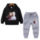 thumbnail image 3 of Ropa de primavera para niños, suéter con capucha de manga larga para niñas de Frozen Elsa, conjunto de 2 piezas de sudadera y pantalón para niños pequeños, 3 of 5