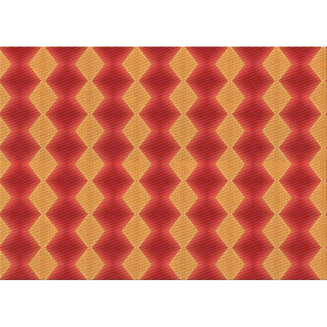 Ahgly Company Machine Washable Indoor Rectangle Transitional Neon Orange Area Rugs, 8' x 12'