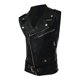 thumbnail image 1 of Hombres Sólido Casual Turndown Cool Zipper Personalidad Slim-fit Chaleco de cuero Pompotops  oipoqjl27192, 1 of 3