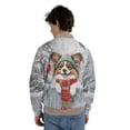 thumbnail image 5 of Playful Papillon Welcomes Winter Snowy Day with Cardinal Bird All Over Print 3D Baseball Jacket Pap Butterfly Dog Lover Bomber Jacket Softball - 12017, 5 of 6