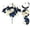 Blue, variant on Artificial Beige Pumpkin Floral Pick with Navy Blue Maple Leaves & White Berries, Fall Halloween Fake Pumpkin Stem Bouquet, Farmhouse Table Centerpiece Decor for Autumn Thanksgiving Party