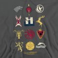 thumbnail image 2 of Game of Thrones House Sigils Unisex Adult Pull-Over Hoodie,Charcoal, Large, 2 of 5
