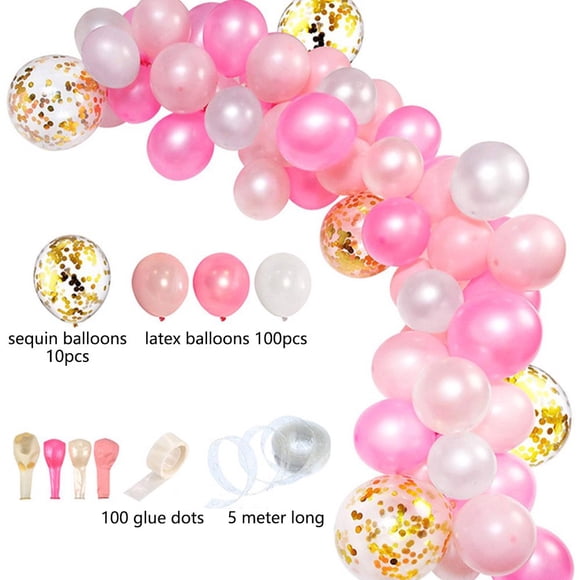 Kit de Guirlande de Ballons pour la Saint-Valentin 112 Pcs Kit de Guirlande d'Arche de Ballons Décorations pour Mariage Baby Showe Anniversaire Graduation Fête Centre de Table Décor de Fond