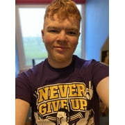John Cena Purple Never Give Up Mens Cotton T-shirt XL