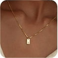 thumbnail image 6 of JUSIP Initial Necklaces for Women 14K Gold Plated Letter Necklace Dainty Gold Name Necklace Personalized Initial Tag Pendant Necklace for Women Trendy Gold Jewelry, 6 of 7