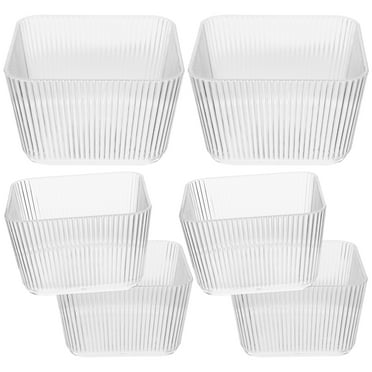 6 Pcs Fruit Compartment Bowl Clear Plastic Christmas Serving Trays Salad Headset Snack Bowls Disposable
