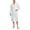 White, variant on Mens 100% Cotton Robes Lightweight Long Sleeve Bathrobe Soft Knit Spa Robe with Pockets (White, XL)