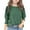 Green, variant on Ruyang Girls Pleated 3/4 Puff Sleeve Tshirt Kids Summer Solid Tee Shirts Causal Trendy Blouses School Dress Shirt Tops