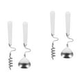thumbnail image 3 of 4 Pcs  Stainless Steel Dessert Spoons Practical Curving Coffee Stirring Spoons (Silver), 3 of 6