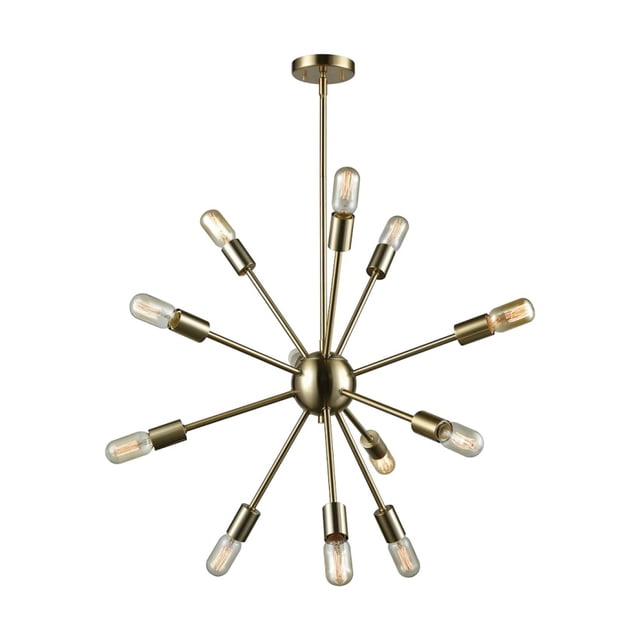ELK Lighting 46244/12 Lustre Delphine 12 Lumières en Laiton Satiné