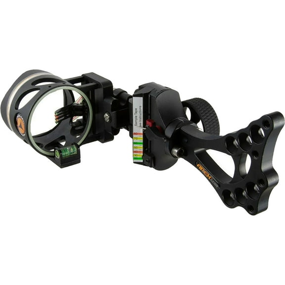 Apex Gear Covert 4-Pin Adjustable Multi-Color Dot Reticle Archery Bow Sight, Black - AG2314B