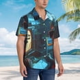 thumbnail image 3 of Yiaed Underwater Office Diver Print Hawaiian Shirt for Men Short Sleeve Button Down Shirts Beach Shirts for Men,X-Large, 3 of 7