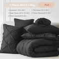 thumbnail image 6 of Davulos Full Comforter Set,7 Pieces Black Bedding Sets for All Season Bed in a Bag with Comforter ,Flat Sheet ,Fitted Sheet ,Pillowcases & Shams, 6 of 8