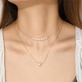 thumbnail image 1 of Fiudx Collar En Perlas, Cadet Anudda En Aleación, Accesorio En Doble Capa para Mujer, Ropa de Noche de Moda, Regalo Coleccionable En Niña, Longitudinal Ajustable En 40 Cm., 1 of 7