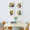 thumbnail image 6 of Tropical Fruit Canvas Wall Art Vintage Farmhouse Kitchen Dining Room Decor 16x16" 4 Pieces Boho Rustic Watercolor Grape Print Pictures Colorful Fresh Food Poster Artwork for Restaurant Bar Decoration, 6 of 6