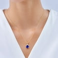 thumbnail image 3 of ANGARA Lab Grown 2.2 Ct Blue Sapphire V-Bale Pendant with Lab Diamond for Women in 14K White Gold (Size-8mm) | Anniversary, Jewelry Gift for Women | Lab-Grown Blue Sapphire Necklace, 3 of 8